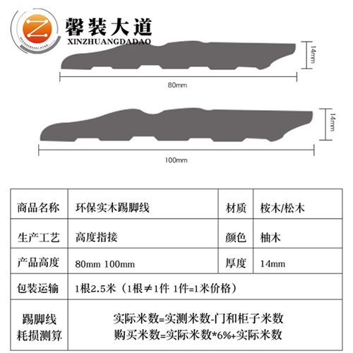 實(shí)木踢腳線-柚木款